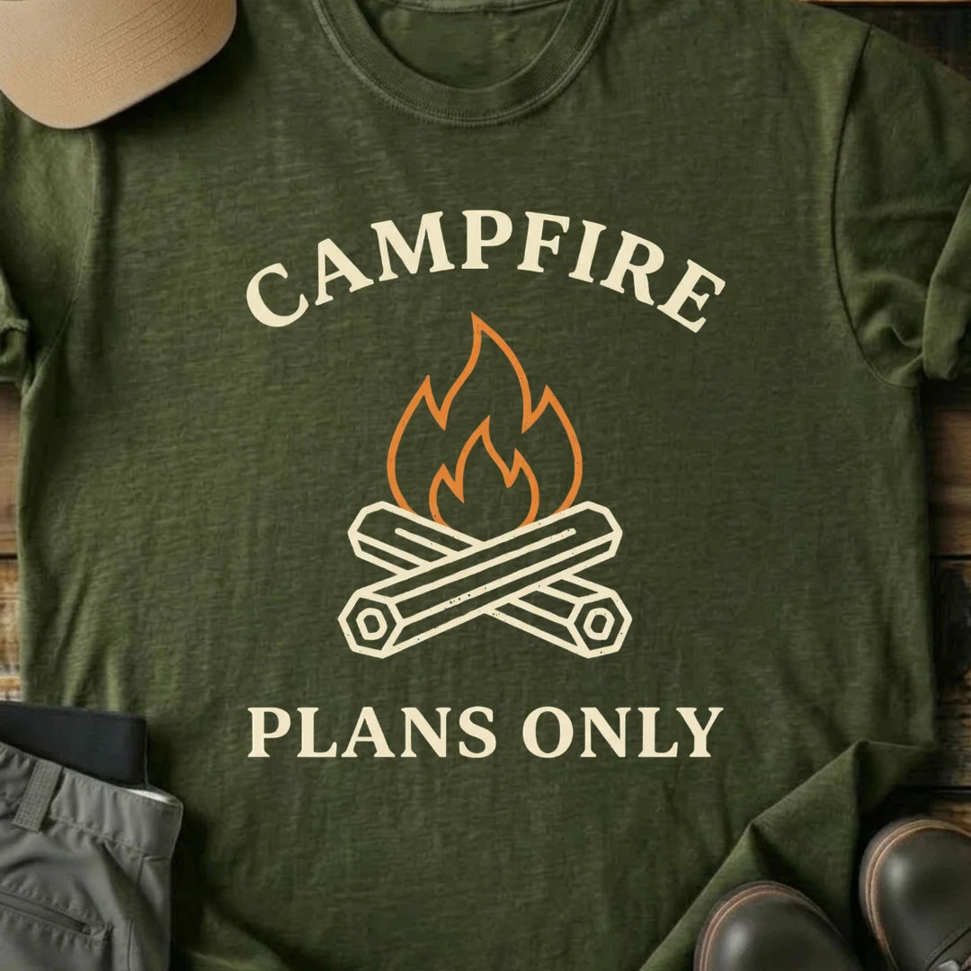 Printify T-Shirt Military Green / S Campfire Plans Only T-Shirt Campfire Plans Only T-Shirt