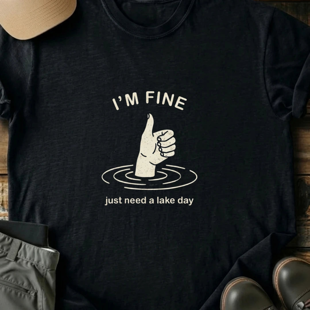 Printify T-Shirt Black / S I'm Fine T-Shirt I'm Fine T-Shirt