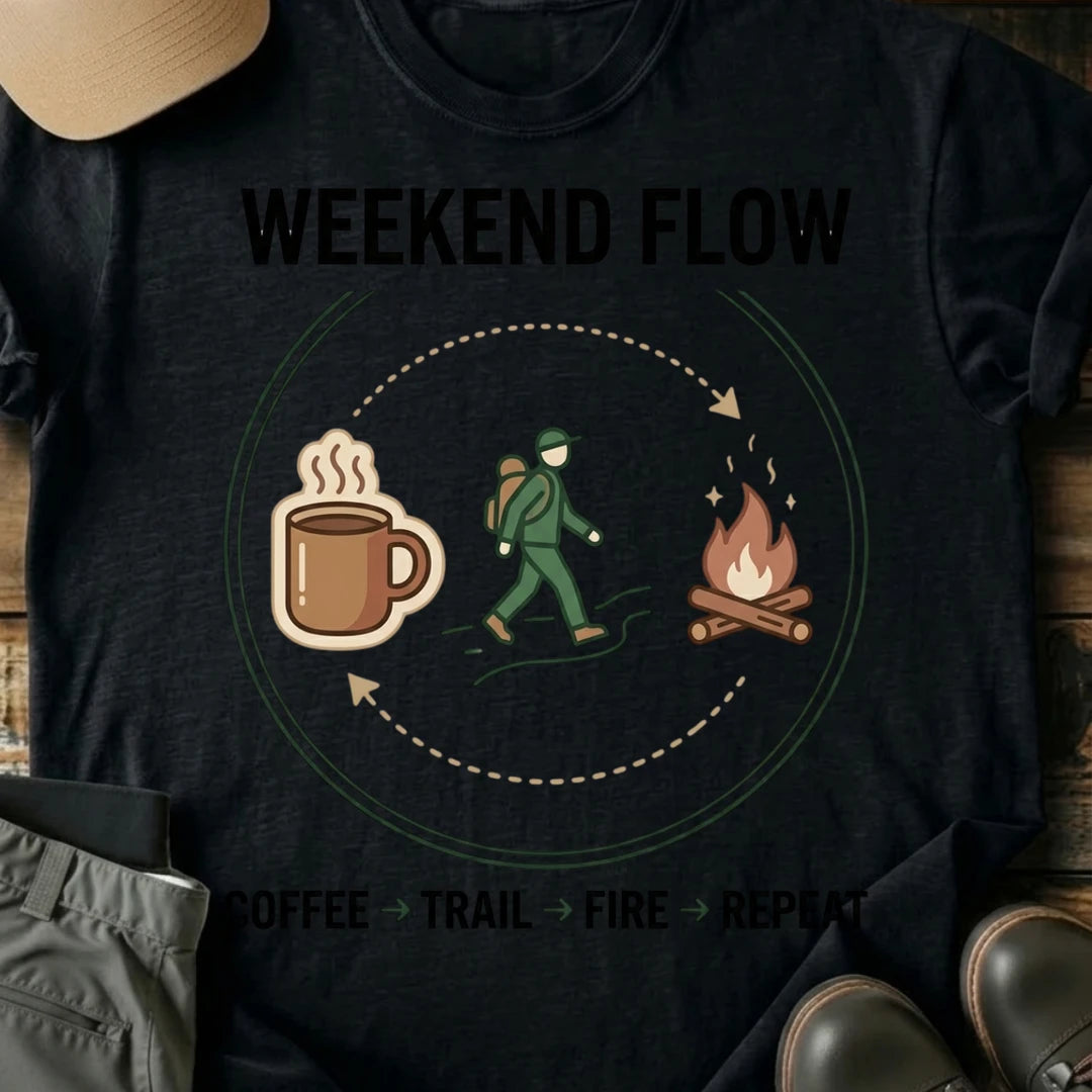 Printify T-Shirt Black / S weekend flow circle weekend flow circle