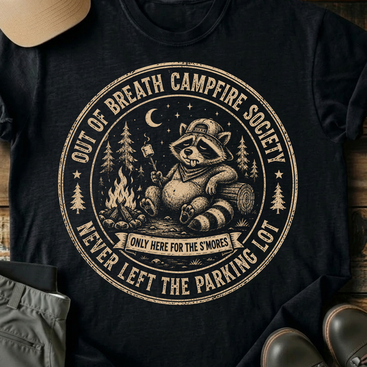 Printify T-Shirt Black / XS Here For The S'more's T-Shirt Here For The S'more's T-Shirt