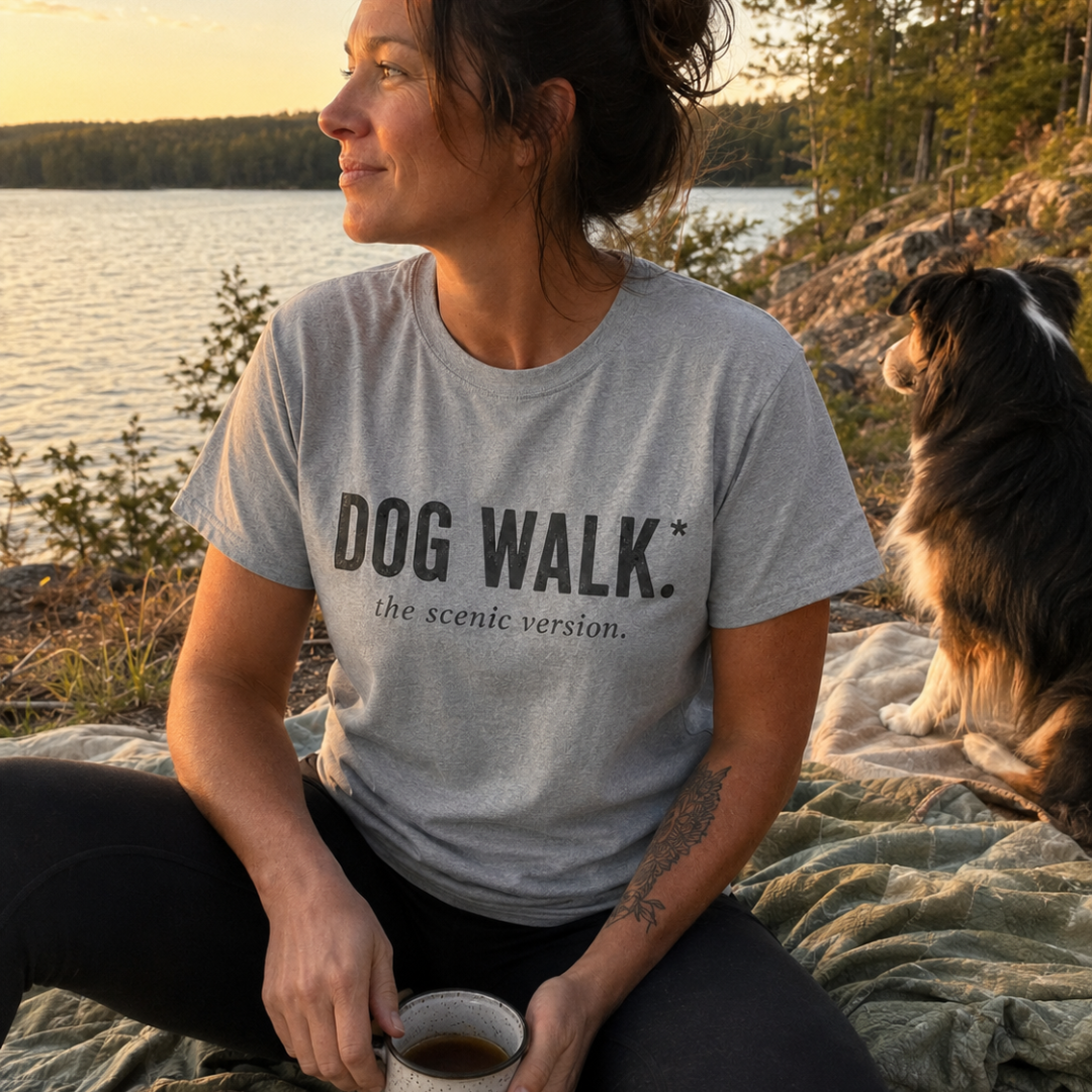 Printify T-Shirt Dog Walk T-Shirt Dog Walk T-Shirt