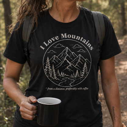 Printify T-Shirt I Love Mountains T-Shirt I Love Mountains T-Shirt