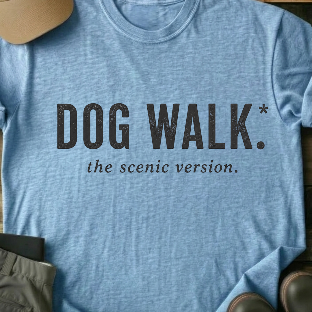 Printify T-Shirt Light Blue / S Dog Walk T-Shirt Dog Walk T-Shirt