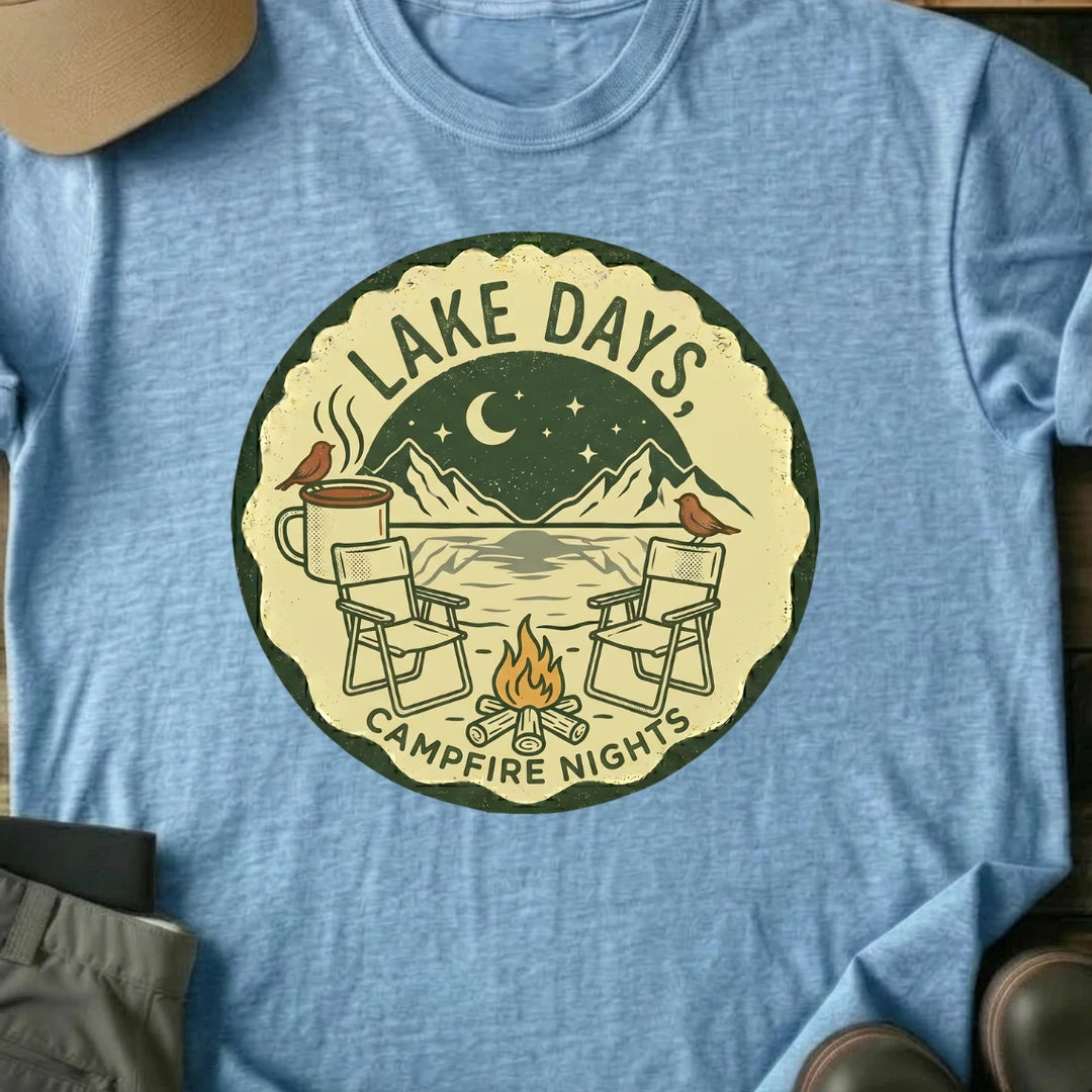 Printify T-Shirt Light Blue / S Lake Days T-Shirt Lake Days T-Shirt