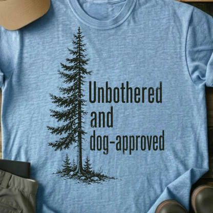 Printify T-Shirt Light Blue / S Unbothered & Dog Approved T-Shirt Unbothered & Dog Approved T-Shirt