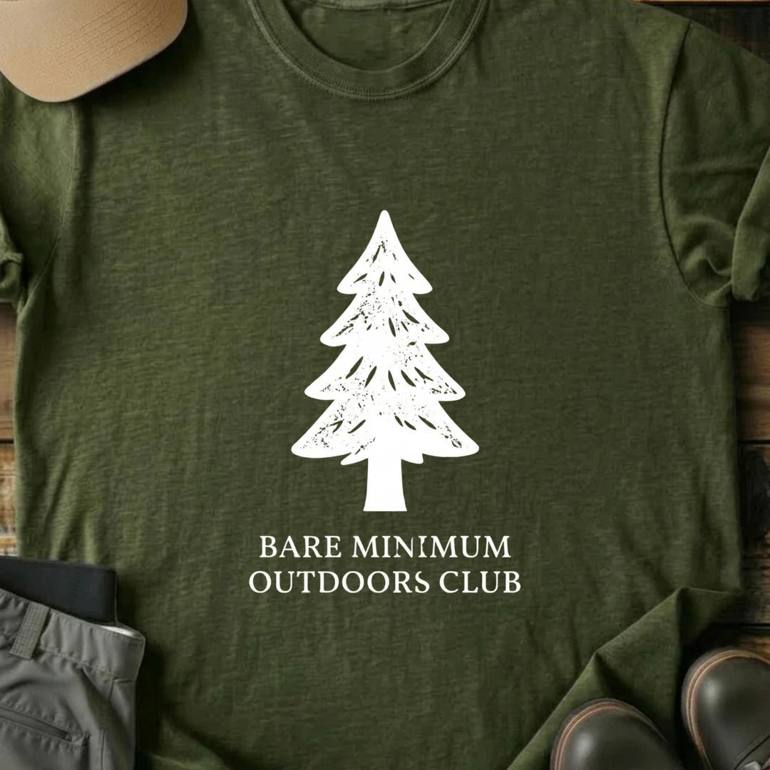 Printify T-Shirt Military Green / S Bare Minimum Outdoor Club T-Shirt Bare Minimum Outdoor Club T-Shirt