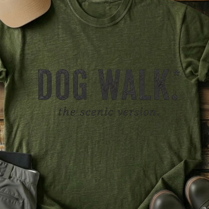 Printify T-Shirt Military Green / S Dog Walk T-Shirt Dog Walk T-Shirt