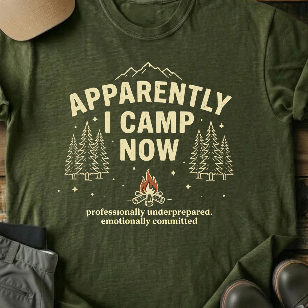 Printify T-Shirt Military Green / S I Camp Now T-Shirt I Camp Now T-Shirt
