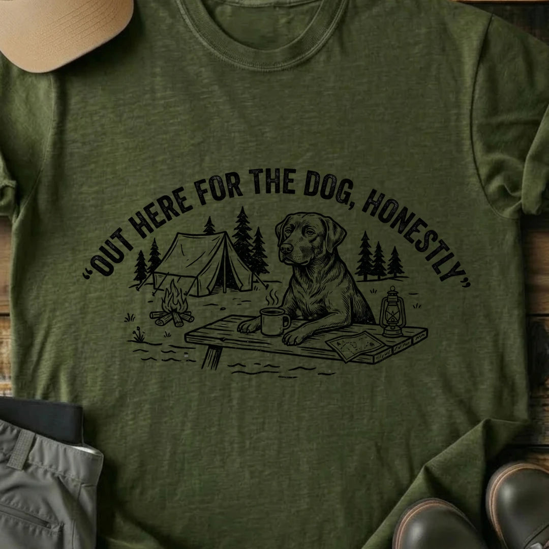 Printify T-Shirt Military Green / S Out Here T-Shirt Out Here T-Shirt