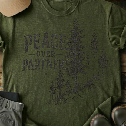 Printify T-Shirt Military Green / S Peace Over Partners T-Shirt Peace Over Partners T-Shirt
