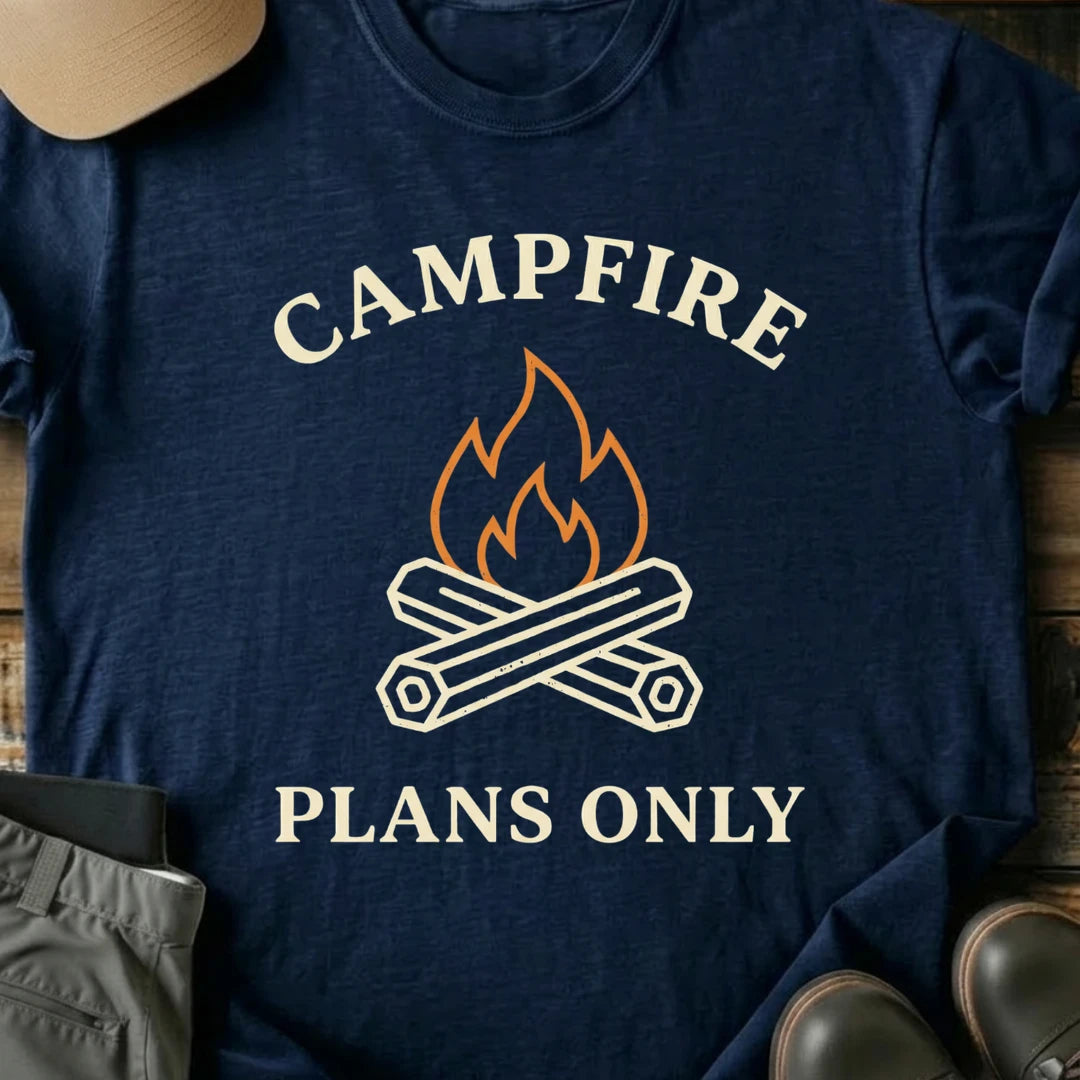 Printify T-Shirt Navy / S Campfire Plans Only T-Shirt Campfire Plans Only T-Shirt