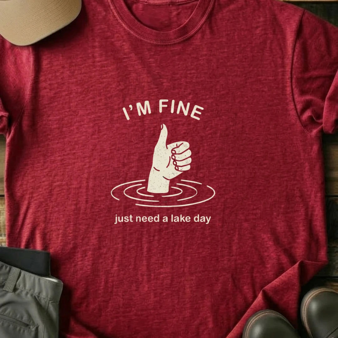 Printify T-Shirt Red / S I'm Fine T-Shirt I'm Fine T-Shirt