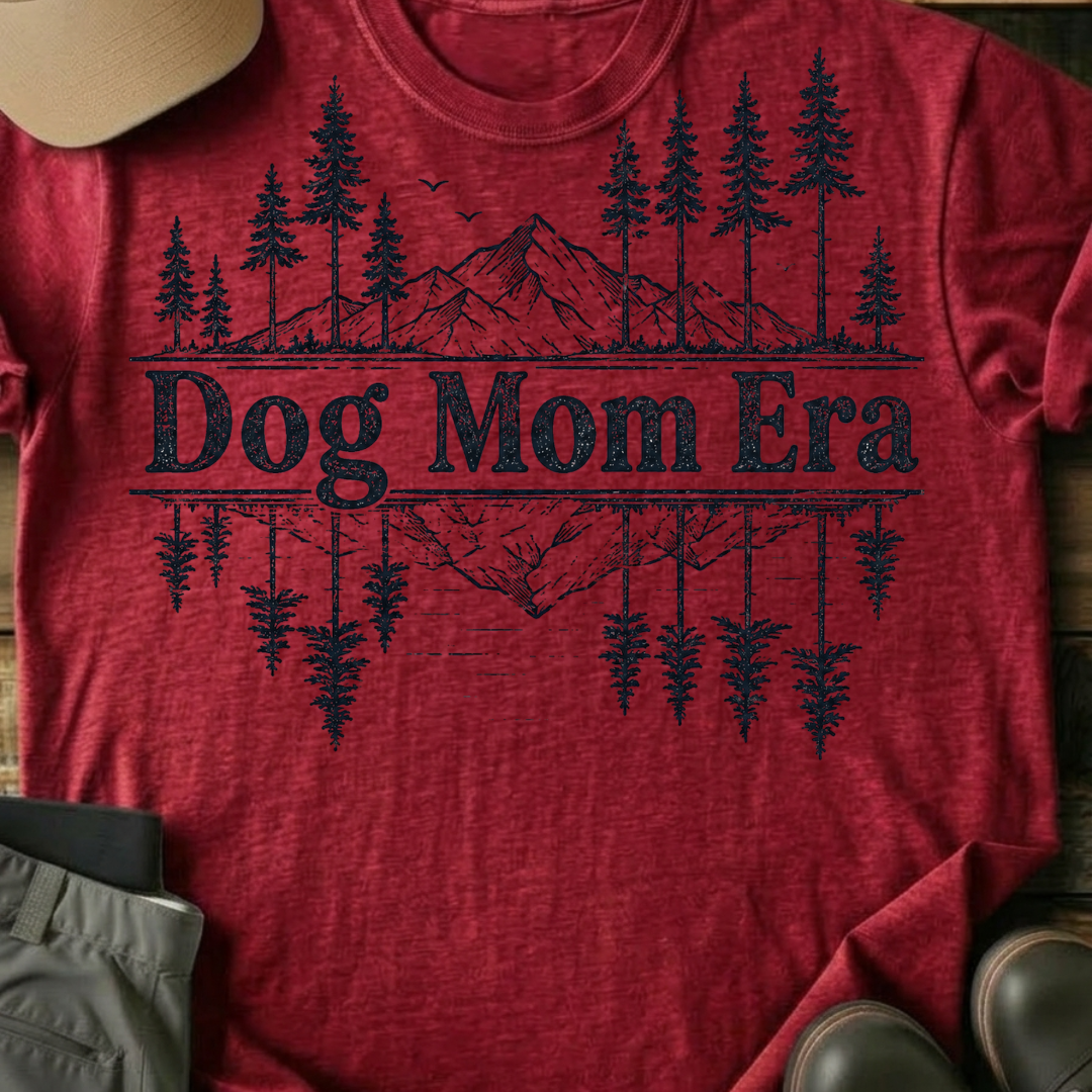 Printify T-Shirt Red / XS Dog Mom Era T-Shirt Dog Mom Era T-Shirt