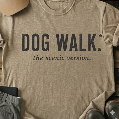 Printify T-Shirt Sand / S Dog Walk T-Shirt Dog Walk T-Shirt