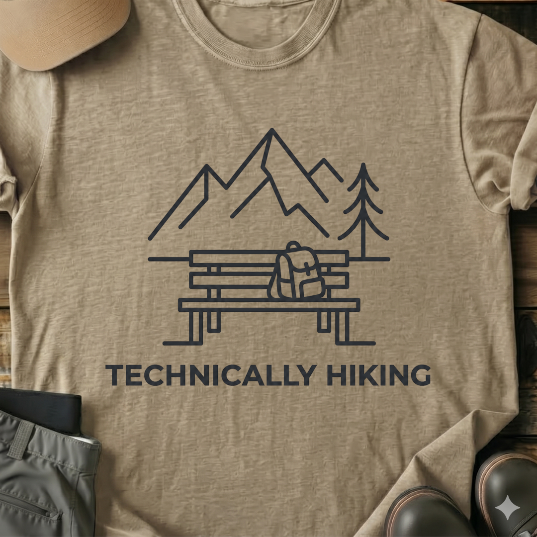 Printify T-Shirt Sand / S Technically Hiking T-Shirt Technically Hiking T-Shirt