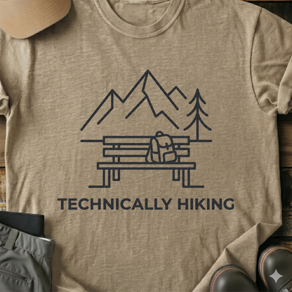 Printify T-Shirt Sand / S Technically Hiking T-Shirt Technically Hiking T-Shirt