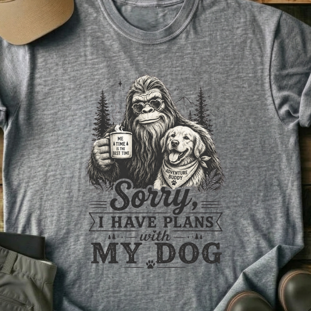 Printify T-Shirt Sport Grey / XS Sorry, I Have Plans With My Dog T-Shirt Sorry, I Have Plans With My Dog T-Shirt