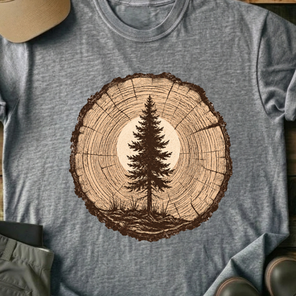 Printify T-Shirt Sport Grey / XS Tree Ring Pine T-Shirt Tree Ring Pine T-Shirt