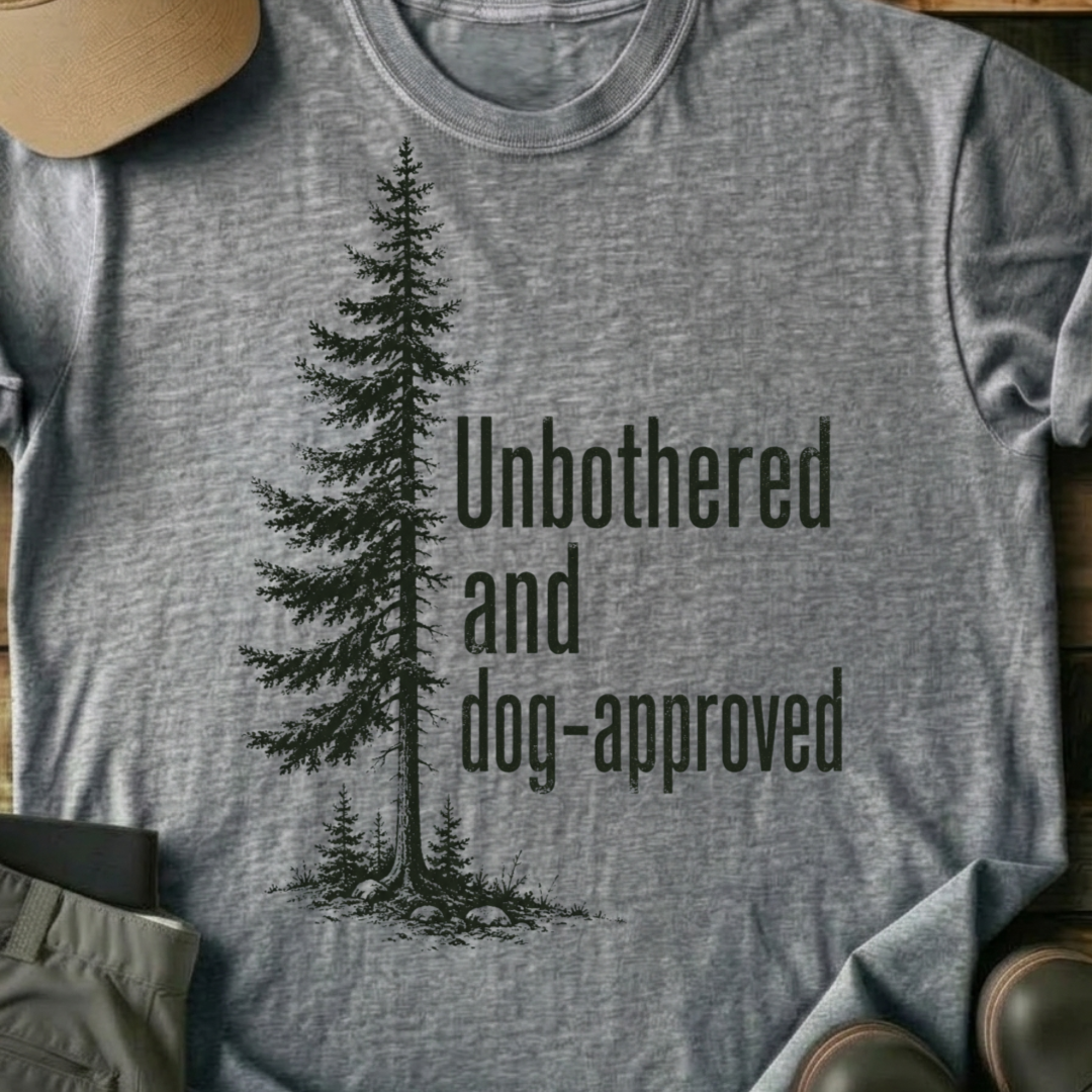 Printify T-Shirt Sport Grey / XS Unbothered & Dog Approved T-Shirt Unbothered & Dog Approved T-Shirt