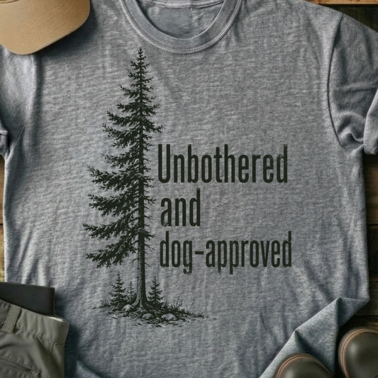 Printify T-Shirt Sport Grey / XS Unbothered & Dog Approved T-Shirt Unbothered & Dog Approved T-Shirt