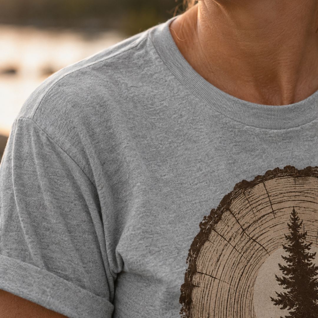 Printify T-Shirt Tree Ring Pine T-Shirt Tree Ring Pine T-Shirt