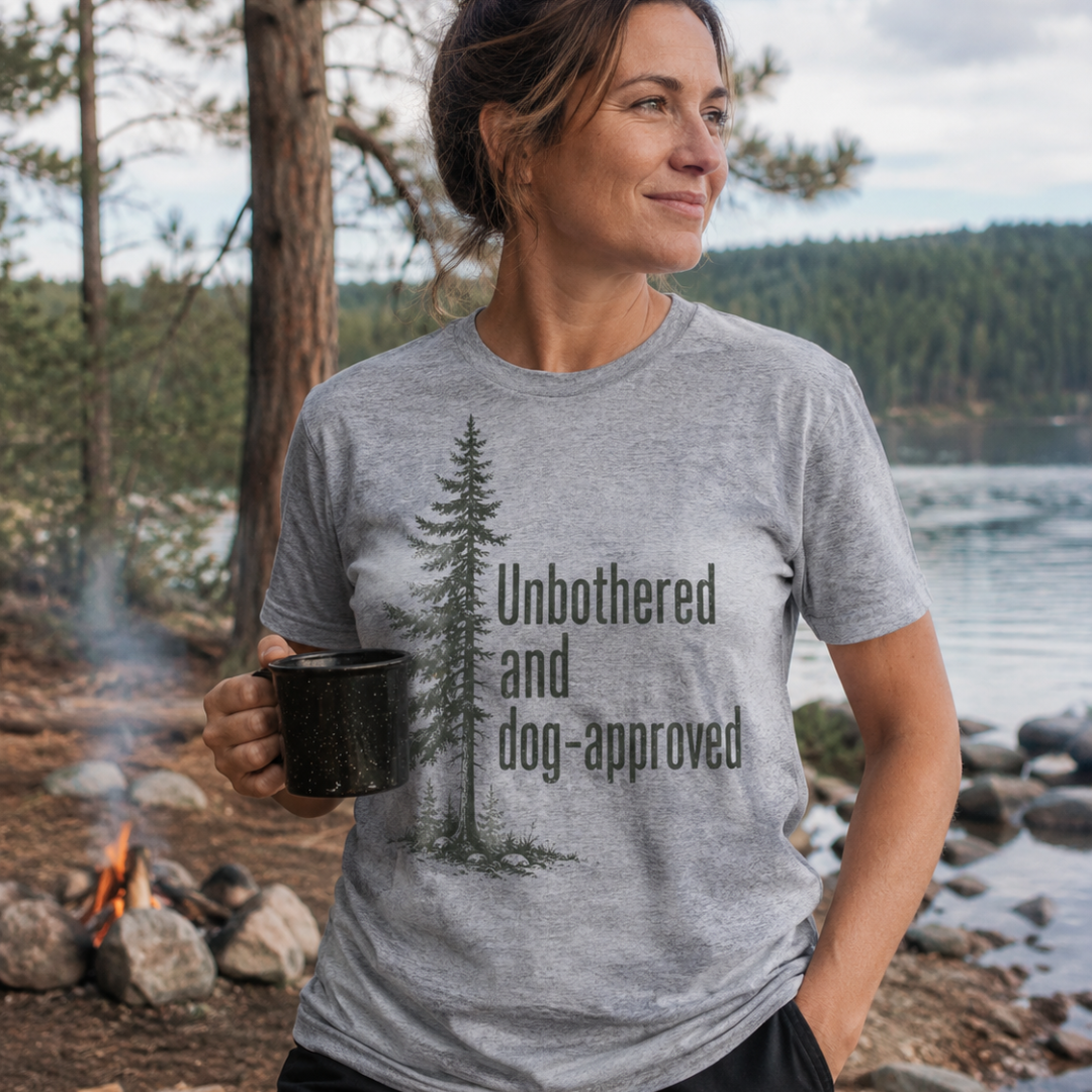 Printify T-Shirt Unbothered & Dog Approved T-Shirt Unbothered & Dog Approved T-Shirt